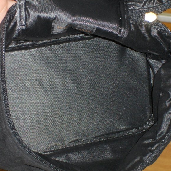 Donna Karan Cosmetics Bag Train Case Makeup Toiletries Cashmere Mist Black Tote - Picture 8 of 9